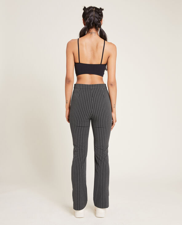 Pantalon slim avec fentes gris foncé - Pimkie