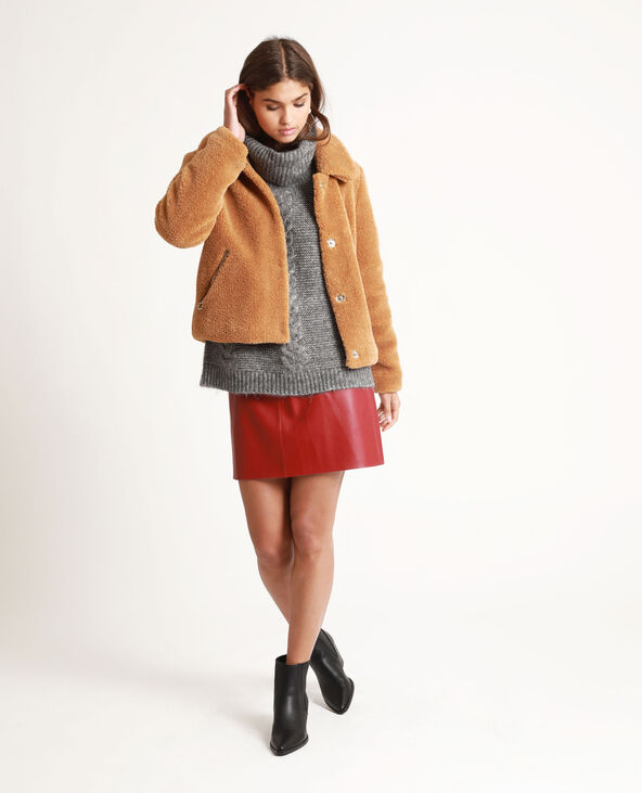 Veste fausse fourrure camel new arrivals