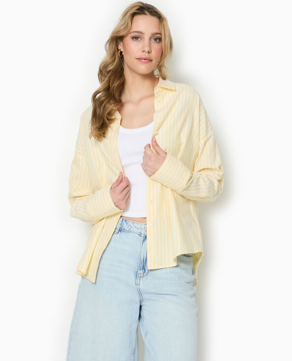 Chemise ample, droite et rayée jaune - Pimkie