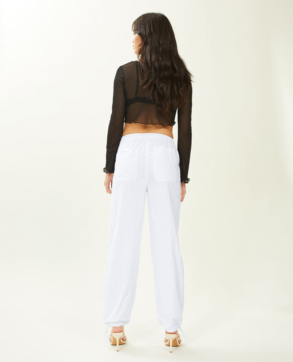 Pantalon parachute blanc - Pimkie