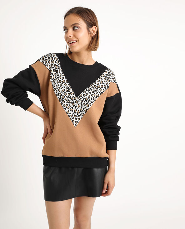 Sweat à motifs noir - Pimkie