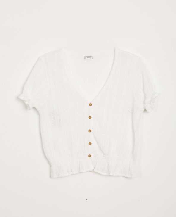 Top boutonné blanc - Pimkie