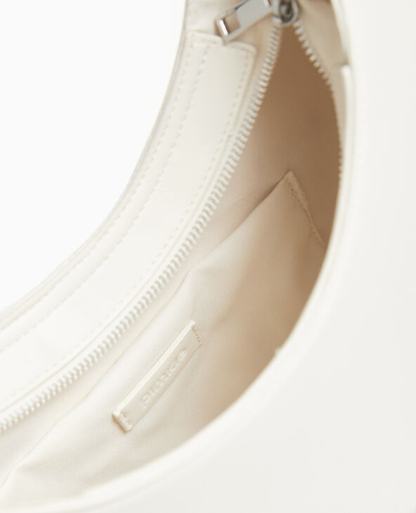 Sac rigide forme demi-lune porté épaule blanc - Pimkie