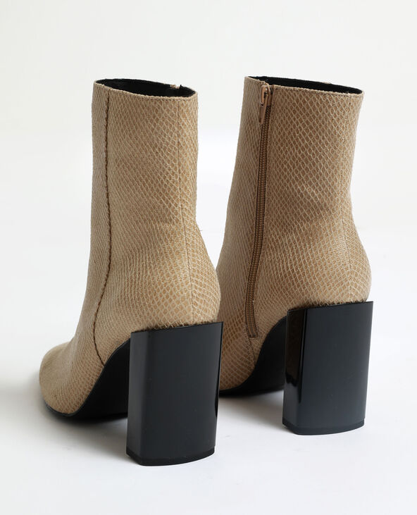 Bottines à écailles camel - Pimkie