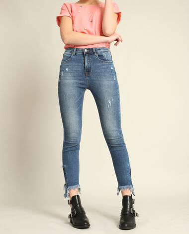 Jean skinny taille haute bleu marine - Pimkie