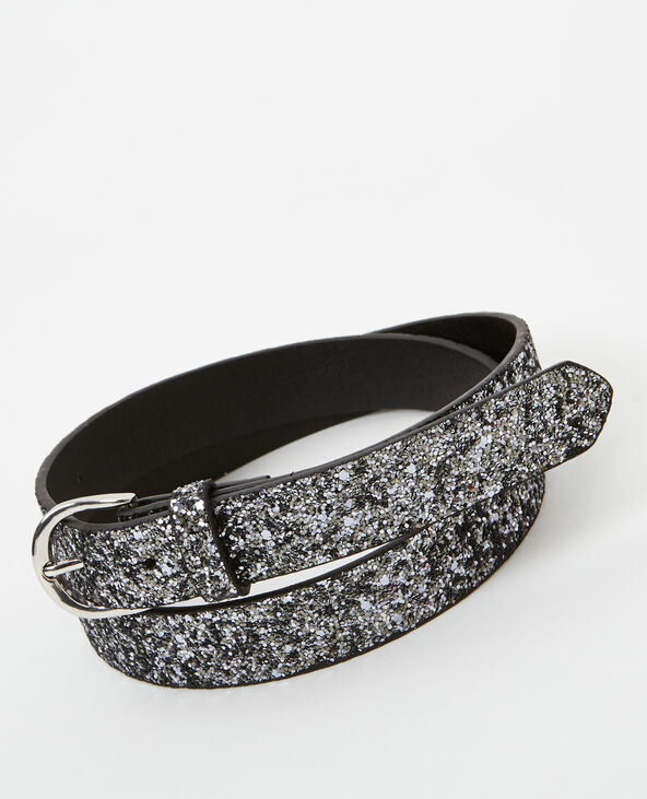 Ceinture paillettée noir - Pimkie