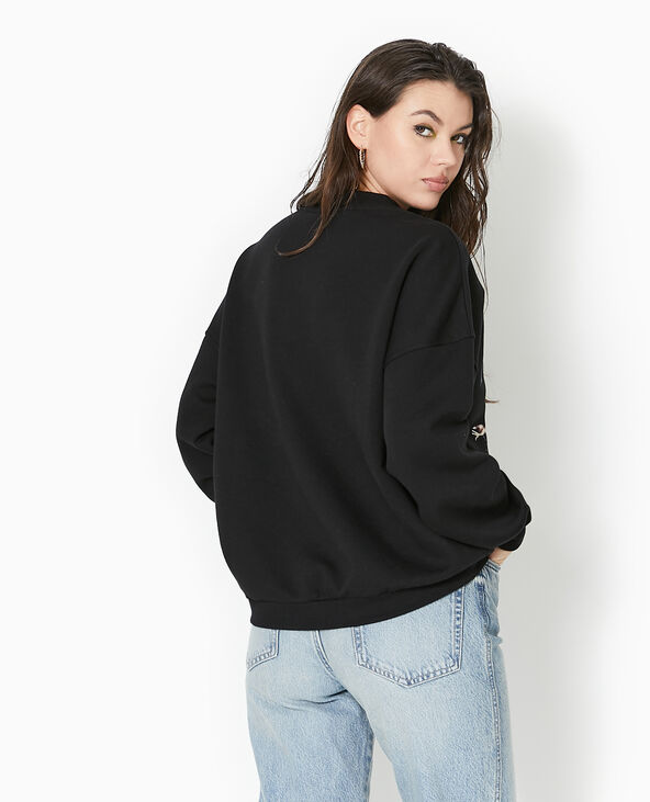 Sweat col rond AALIYAH noir - Pimkie