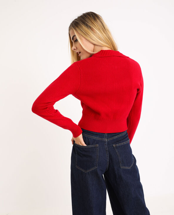 Gilet zippé rouge - Pimkie