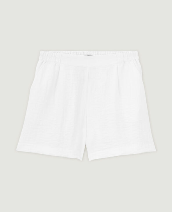 Short fluide effet lin blanc - Pimkie