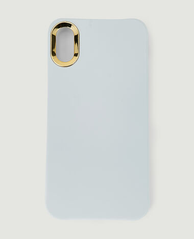 Coque iPhone contour doré écru - Pimkie