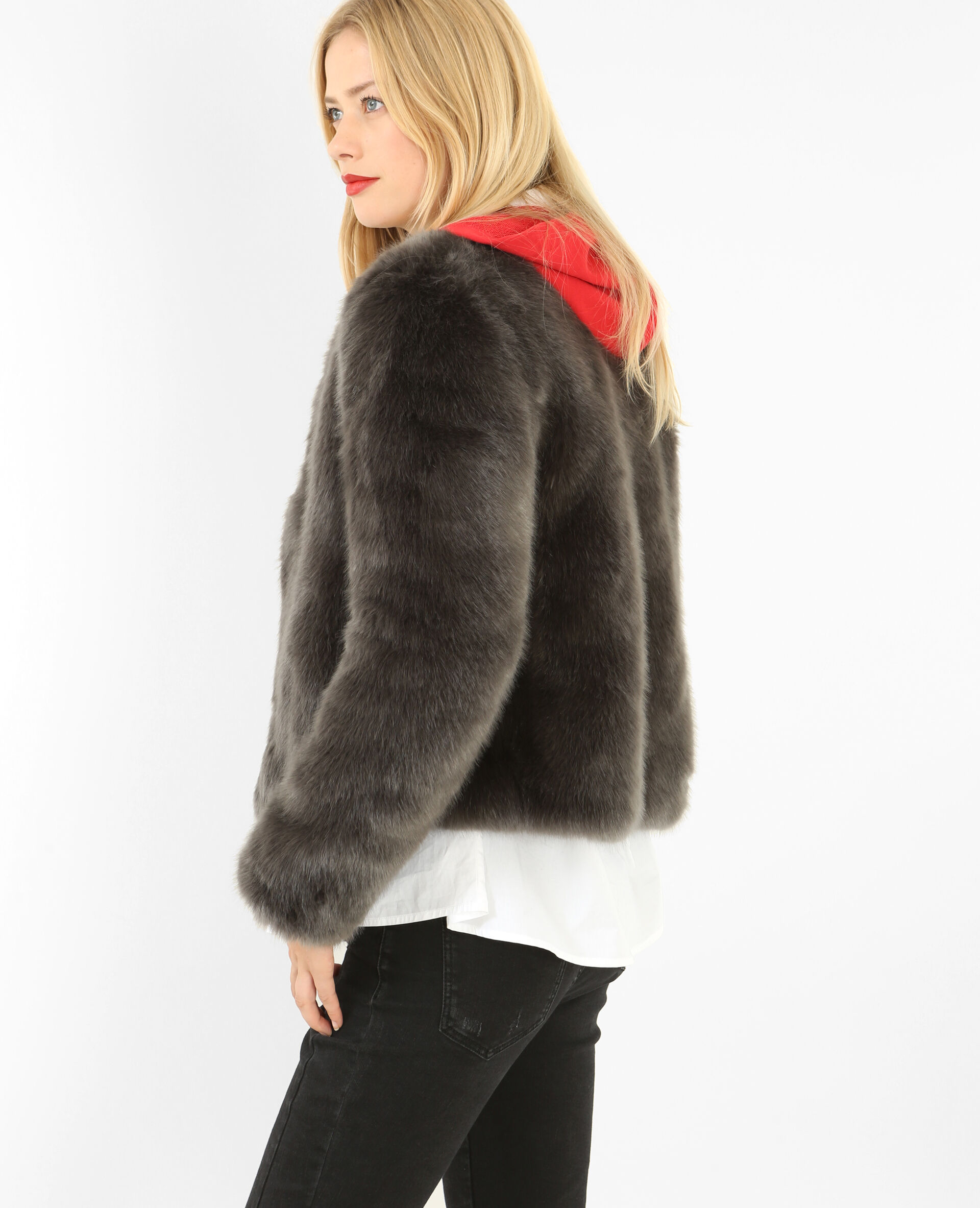 veste fausse fourrure
