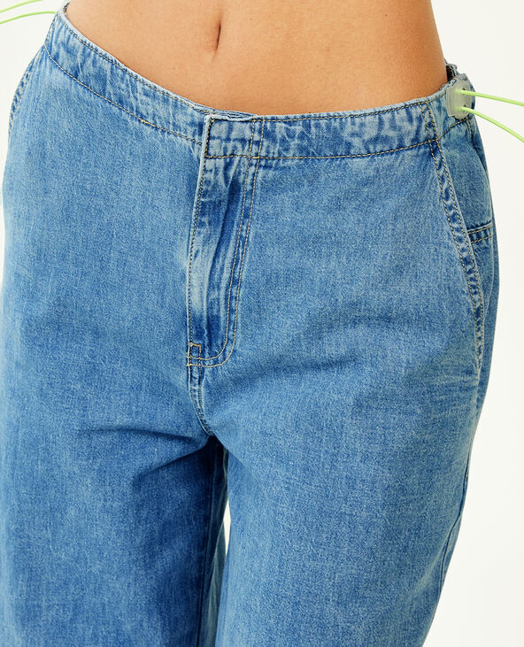 Pantalon denim parachute bleu - Pimkie