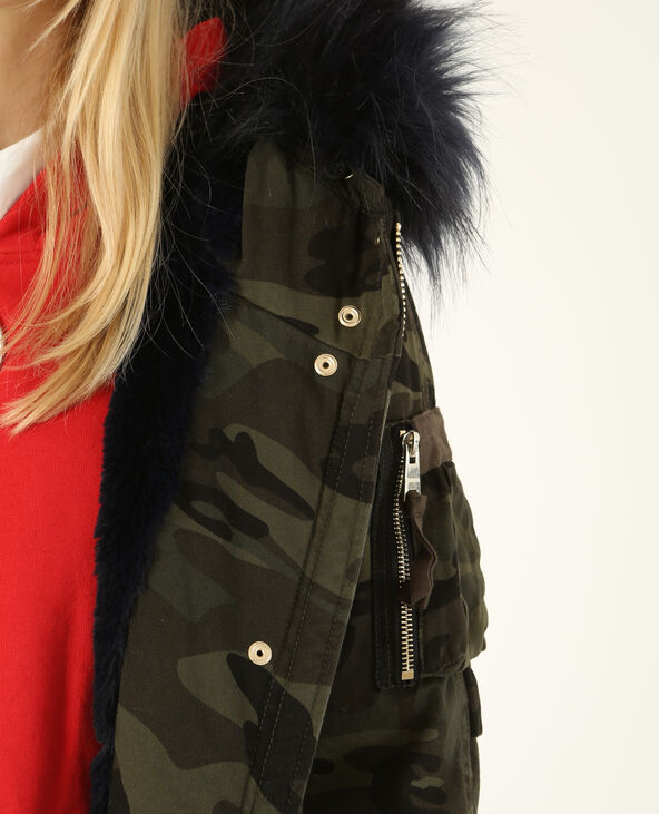 Longue parka à capuche vert kaki - Pimkie