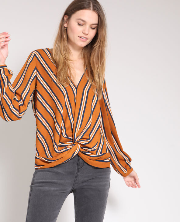 Blouse à rayures jaune - Pimkie