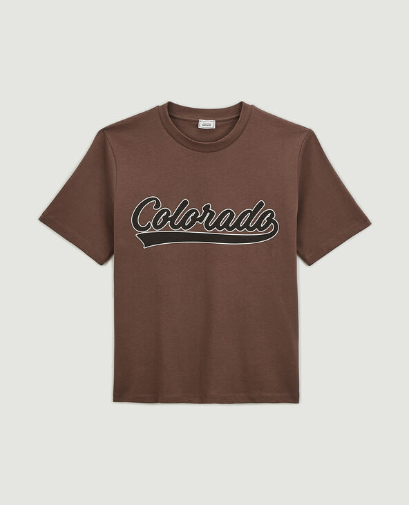 T-shirt col rond taupe - Pimkie