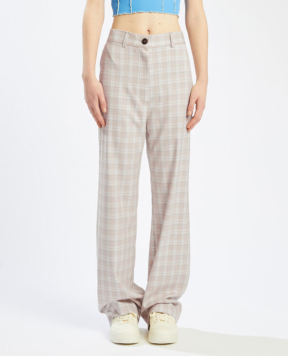 Pantalon a store carreau large
