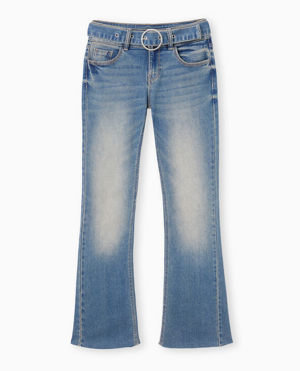 Jean flare taille basse avec ceinture bleu - Pimkie