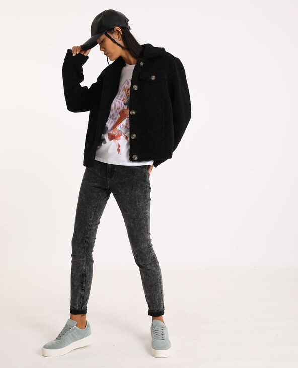 Veste imitation mouton noir - Pimkie