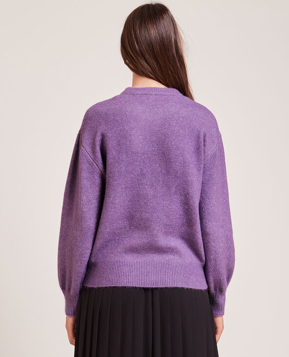 Pull maille col rond violet - Pimkie