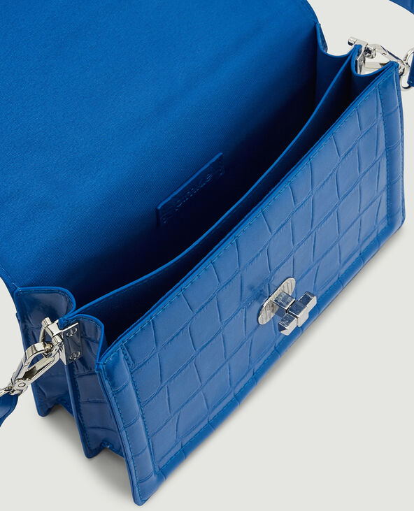 Sac boxy effet croco bleu marine - Pimkie
