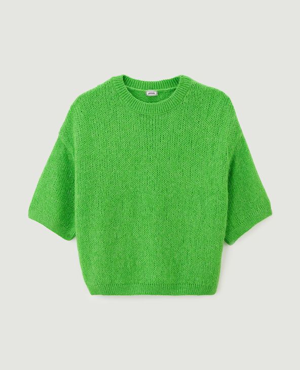 Pull manches courtes vert - Pimkie