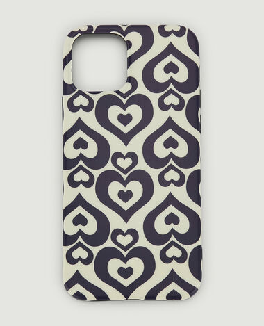 Coque iPhone "cœurs" blanc - Pimkie