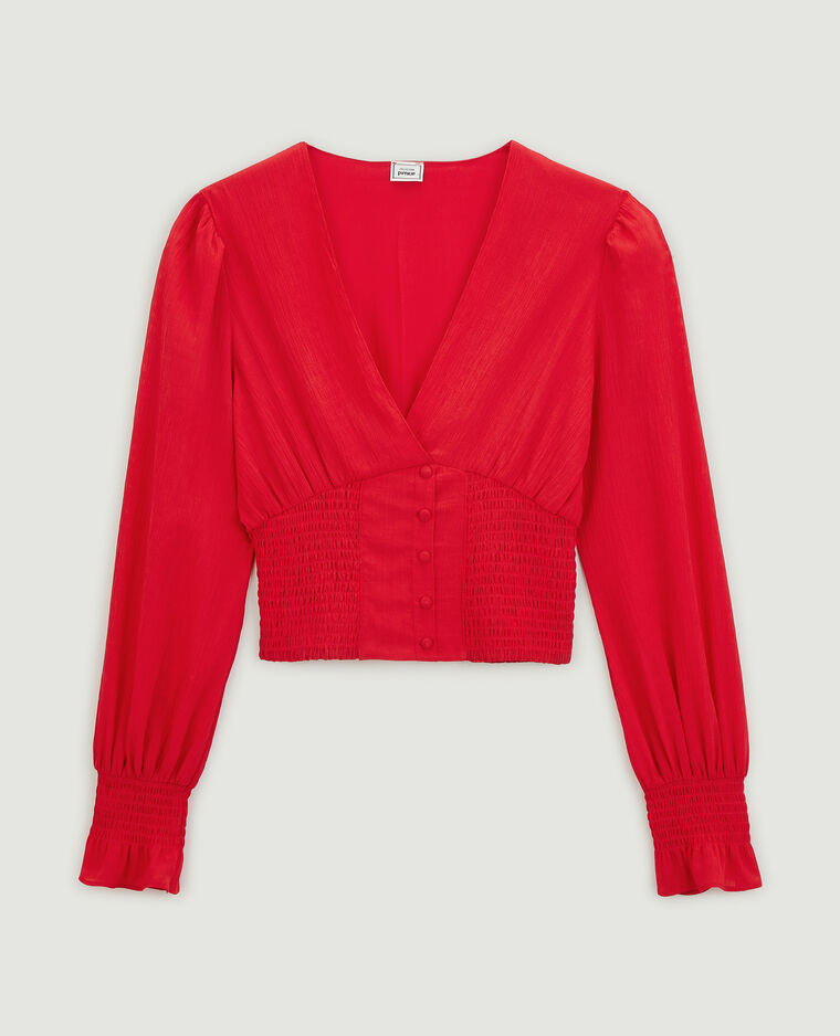 Blouse courte rouge - Pimkie
