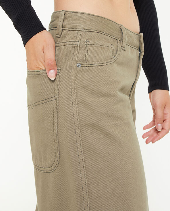 Jean large loose vert kaki - Pimkie