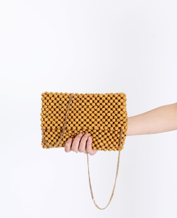 Petit sac en perles beige - Pimkie