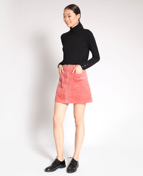 Jupe velours rose clair - Pimkie