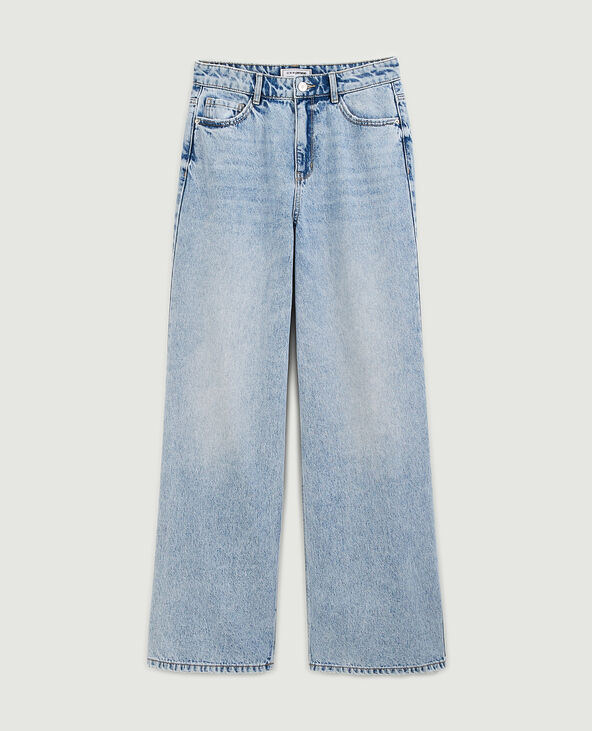Jean wide taille haute bleu - Pimkie