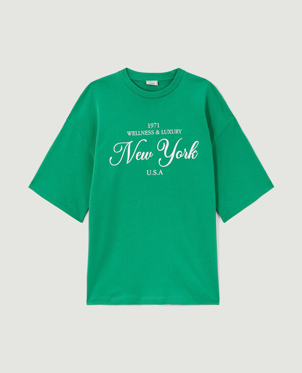 T-shirt oversize avec print vert olive - Pimkie