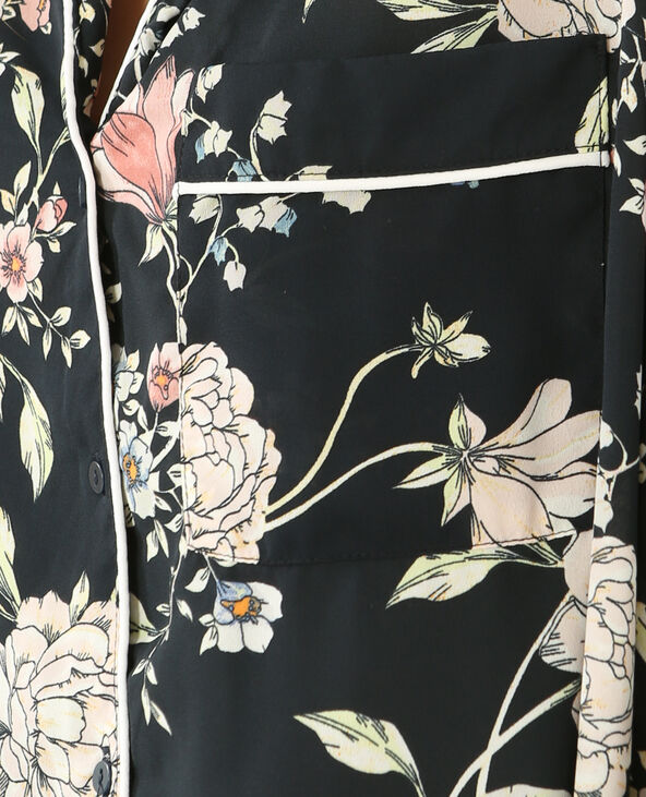 Chemise style pyjama noir - Pimkie