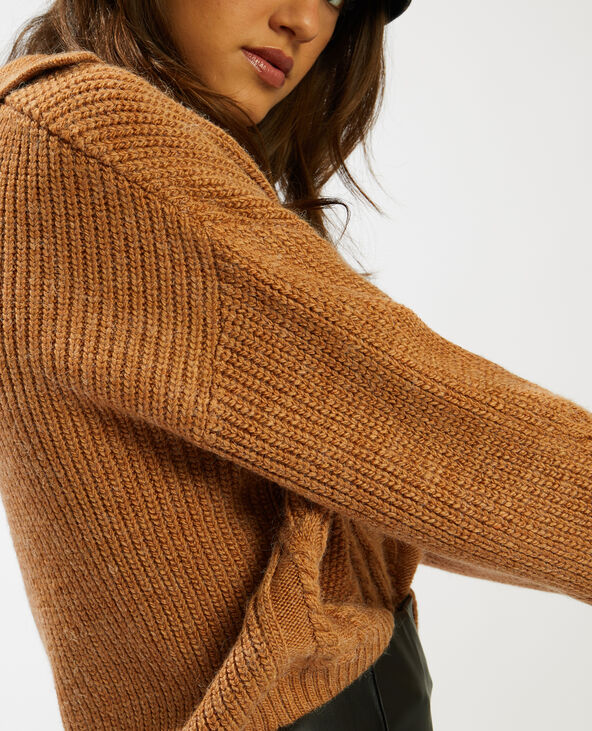 Pull grosse maille marron - Pimkie