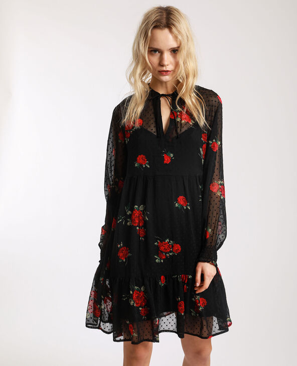 Robe à plumetis noir - Pimkie