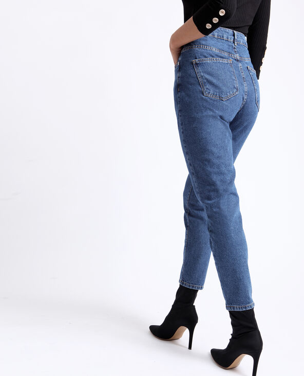 Jean taille haute bleu marine clearance