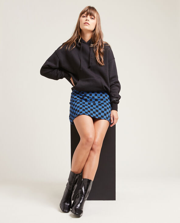 Jupe courte en maille bleu - Pimkie