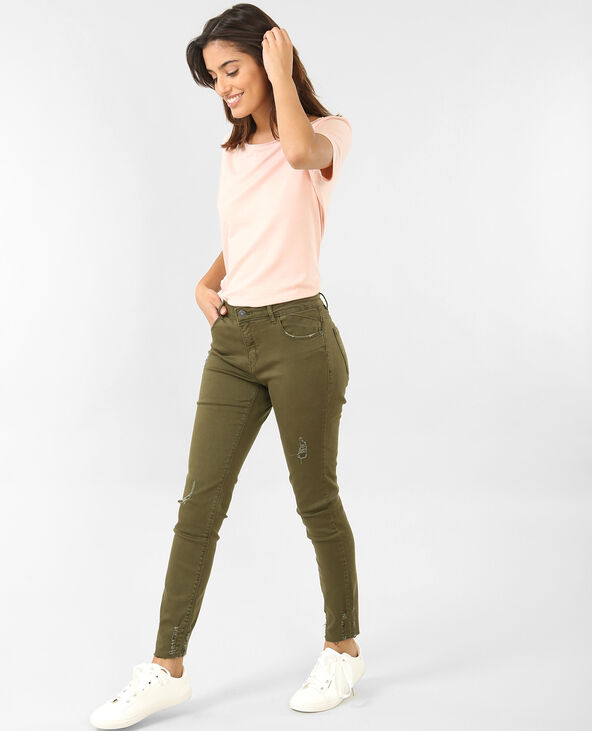 T-shirt col raw cut rose clair - Pimkie
