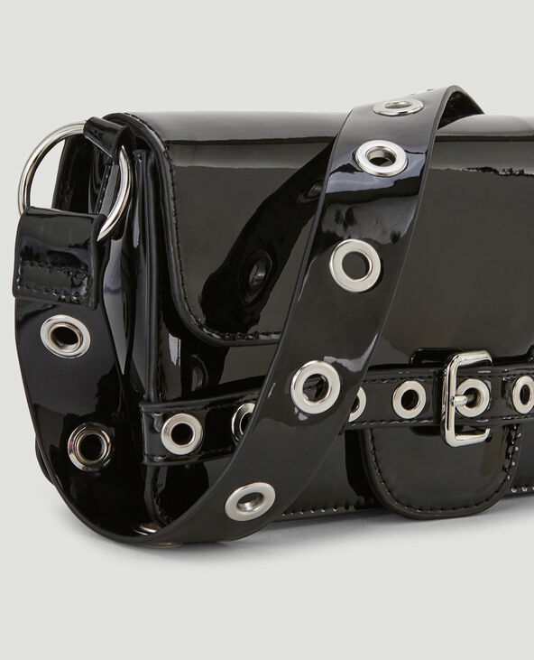 Sac verni avec oeillets métalliques noir - Pimkie