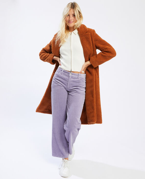 Pantalon velours grosses côtes violet - Pimkie
