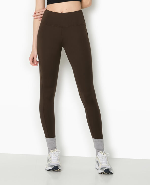 Legging en maille extensible et sculptante marron - Pimkie