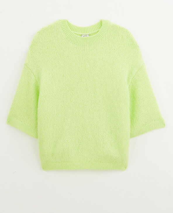 Pull manches courtes vert anis - Pimkie