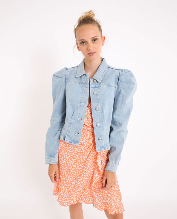 Veste en hotsell jean manche ballon