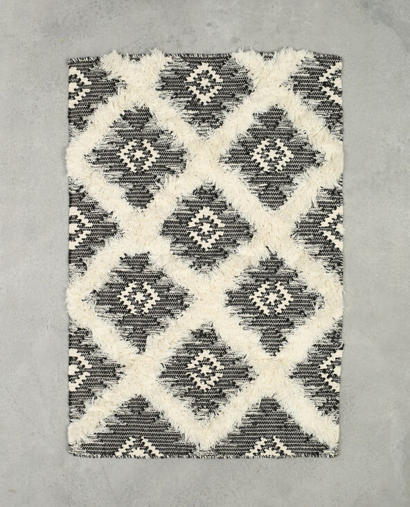 Tapis ethnique à losanges noir - Pimkie