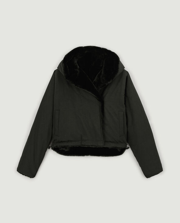 Veste bimatière réversible noir - Pimkie