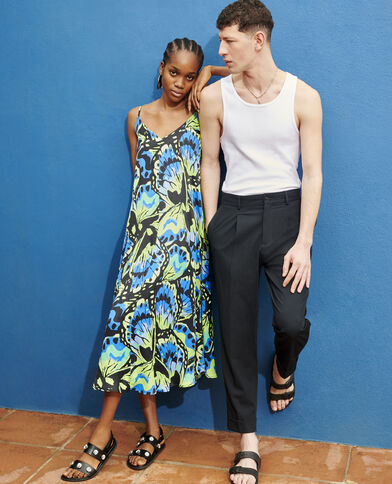 Robe dos-nu avec liens à nouer noir - Pimkie