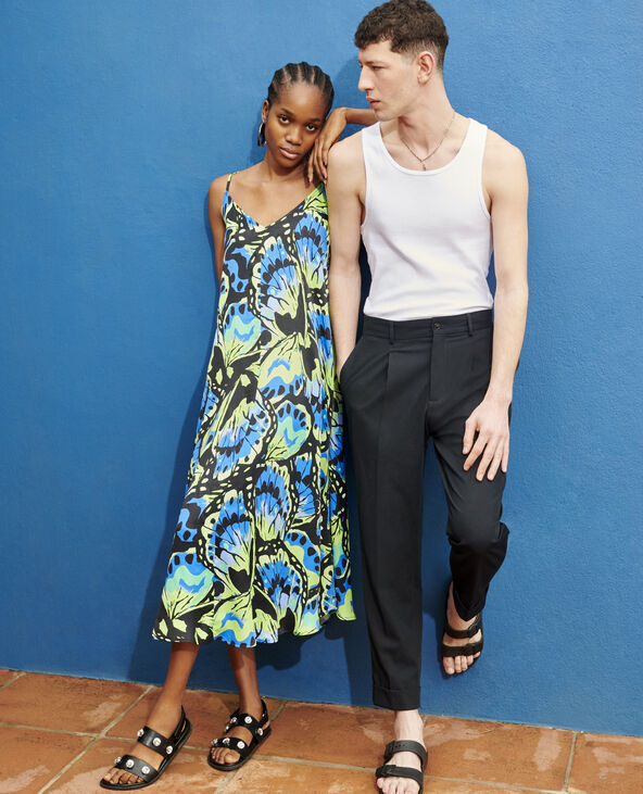Robe dos-nu avec liens à nouer noir - Pimkie