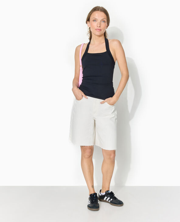 Dos-nu en maille extensible noir - Pimkie