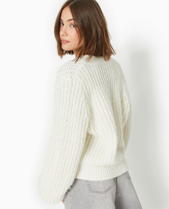Gilet grosses mailles blanc - Pimkie