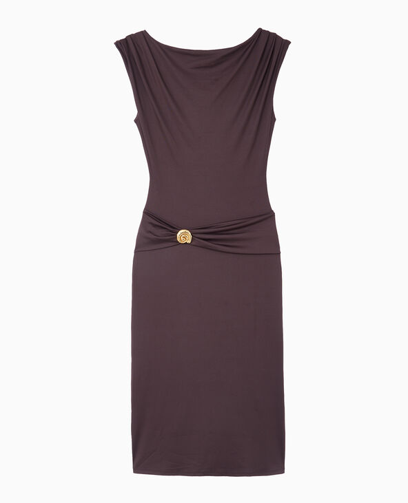 Robe longue avec ceinture bijou marron - Pimkie